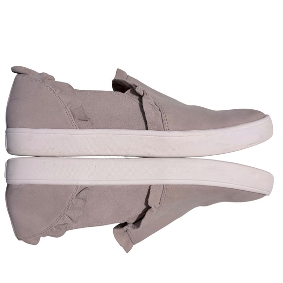 Kate Spade Lilly Ruffle Slip On Sneakers Conch Shell Pink Taupe Leather 8.5M - Picture 6 of 16